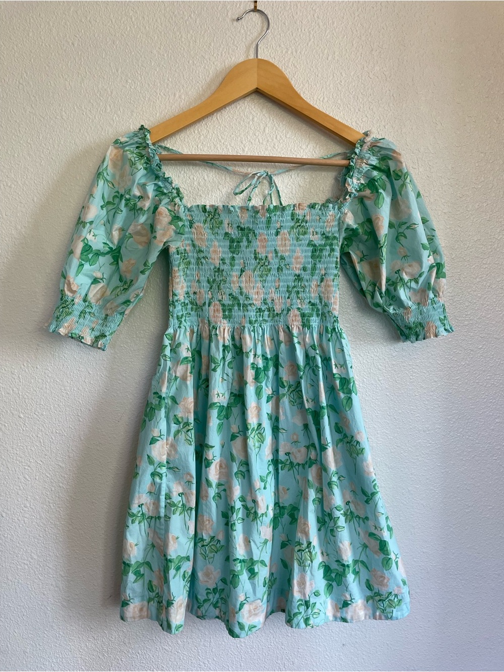 Hill House Athena Nap Dress - Blue Roses XXS